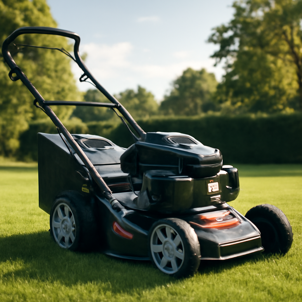 Rasentrimmer – Anwendung im Garten (KI)